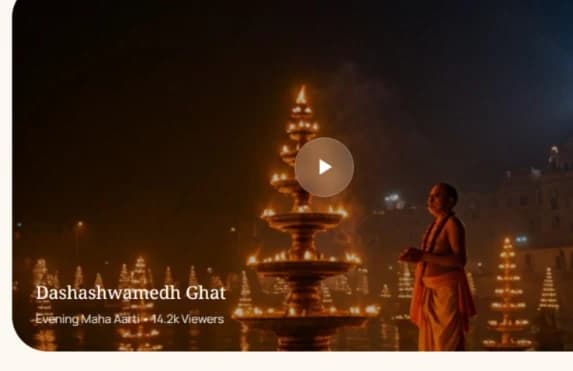 Evening Ganga aarti at Dashashwamedh Ghat