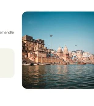 Ghats along the Ganges in Varanasi